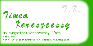 timea keresztessy business card