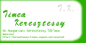 timea keresztessy business card